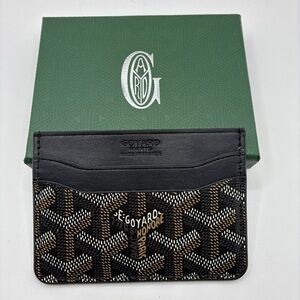Goyard Black and Tan Card Holder